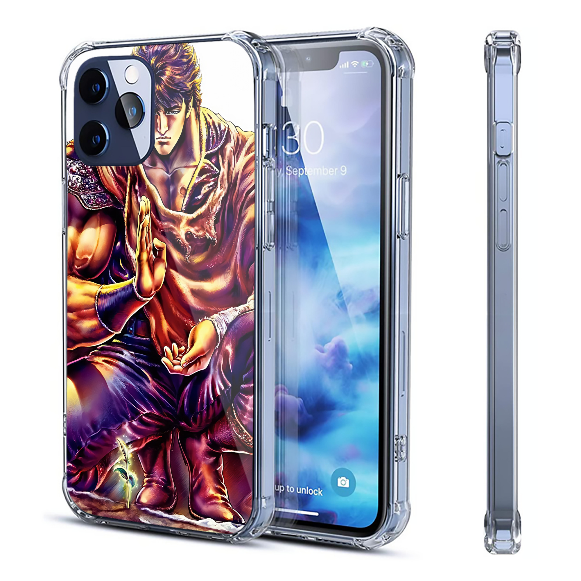 （画像用） 北斗の拳 Fist of the North Star 【iPhone 12シリーズ対応】透明スマホケース（クリアソフトケース）